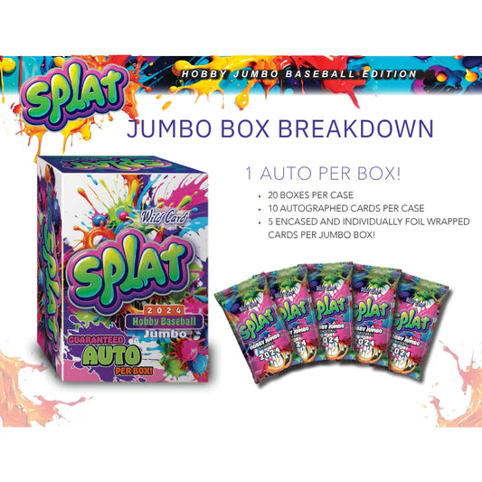 2024 WILDCARD SPLAT BASEBALL HOBBY BOX - 1 AUTOGRAPH AND 1 1/1 PER BOX GUARANTEED!