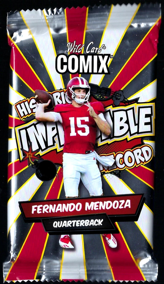 Fernando MENDOZA 2025 Wild Card Comix Rookie Factory Sealed Pack